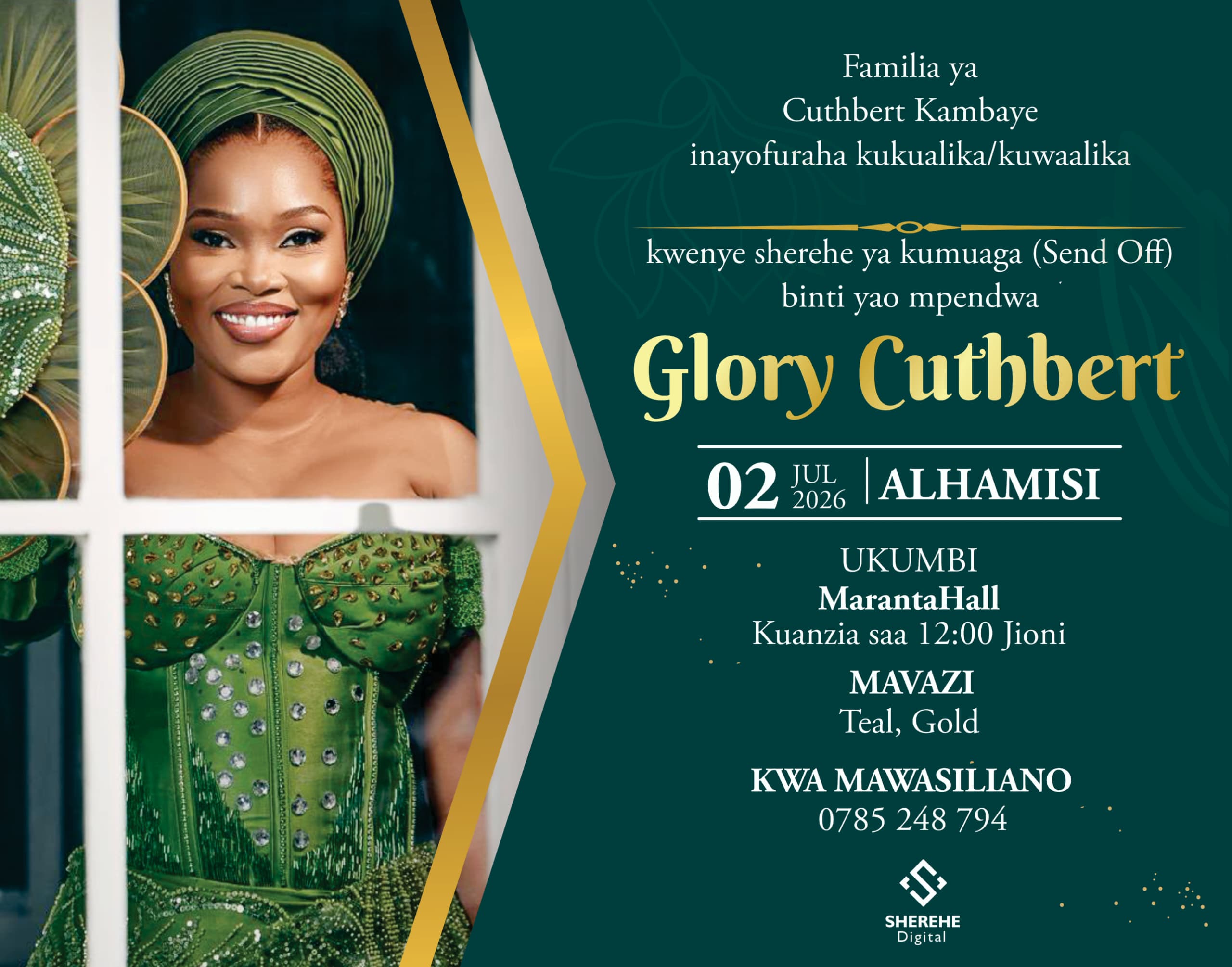 Sendoff ya Glory Cuthbert