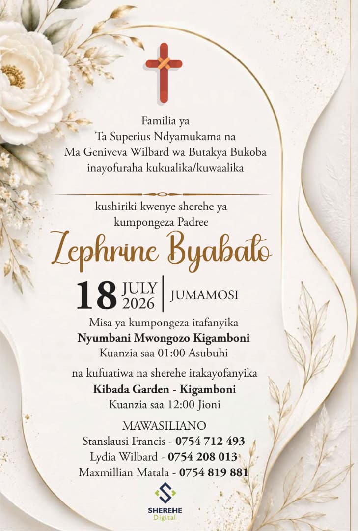 Sherehe ya Kumpongeza Padre Zephrine Byabato