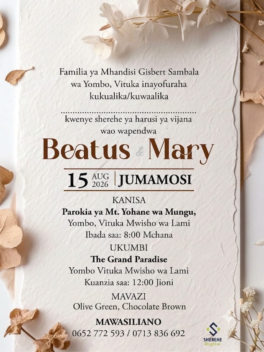 Harusi ya Beatus & Mary