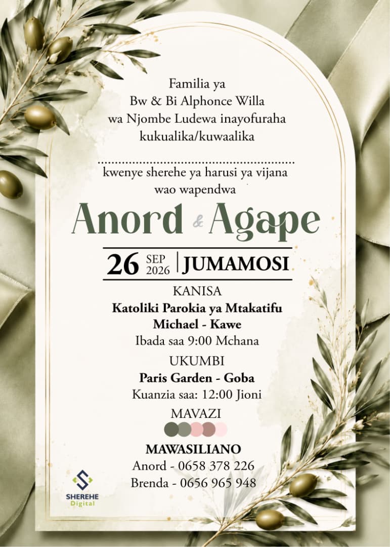 Harusi ya Anord & Agape