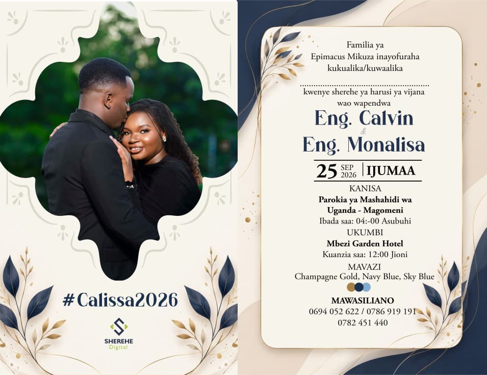 Harusi ya Eng.Calvin & Eng.Monalisa