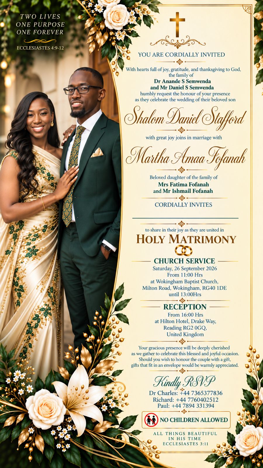 the wedding of Shalom & Martha